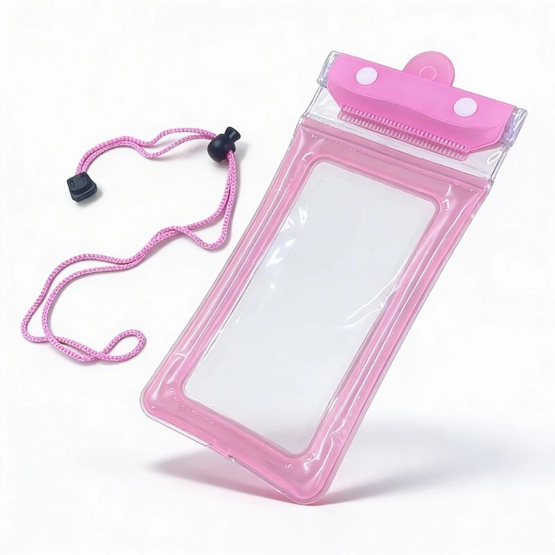 TM-HOA-ACC-EA1-ROS.1 Bolsa Impermeable con Cordon Ramitech Rosado - Image 1